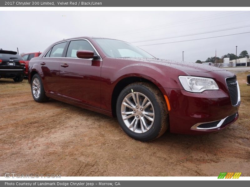 Velvet Red / Black/Linen 2017 Chrysler 300 Limited