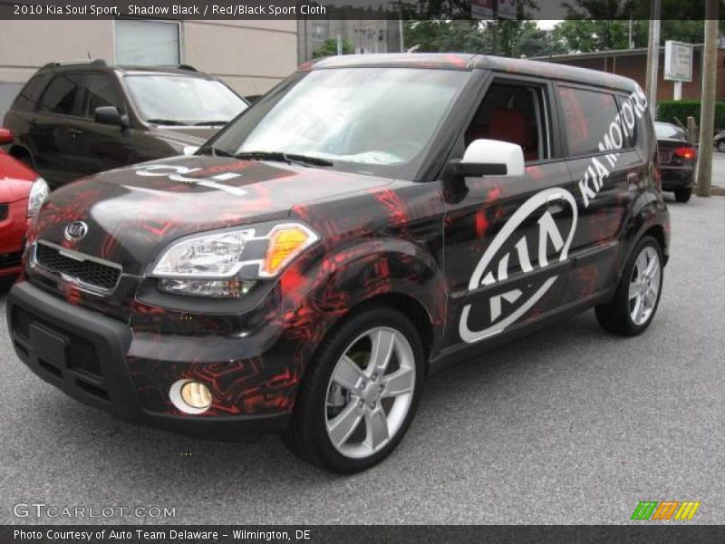 Shadow Black / Red/Black Sport Cloth 2010 Kia Soul Sport