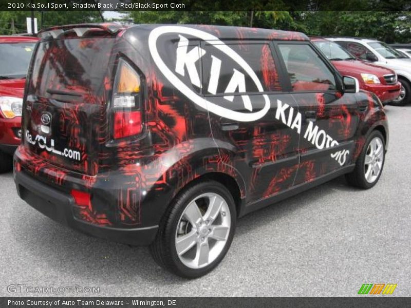 Shadow Black / Red/Black Sport Cloth 2010 Kia Soul Sport