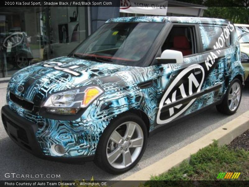 Shadow Black / Red/Black Sport Cloth 2010 Kia Soul Sport