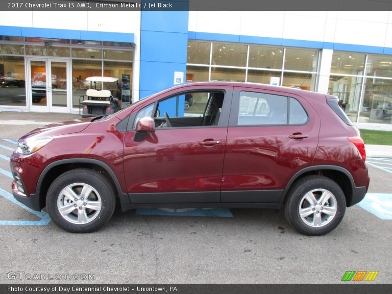 Crimson Metallic / Jet Black 2017 Chevrolet Trax LS AWD