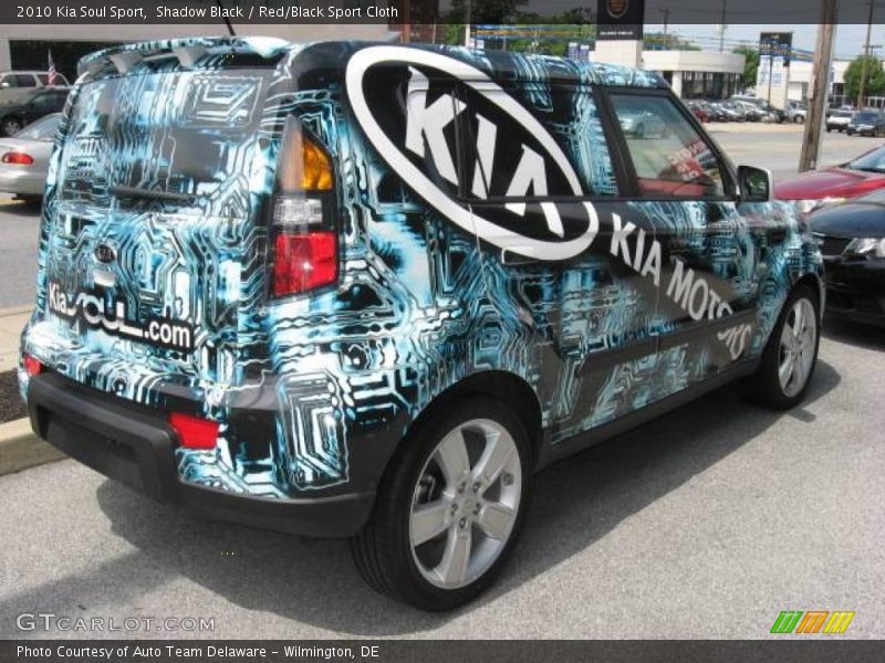 Shadow Black / Red/Black Sport Cloth 2010 Kia Soul Sport