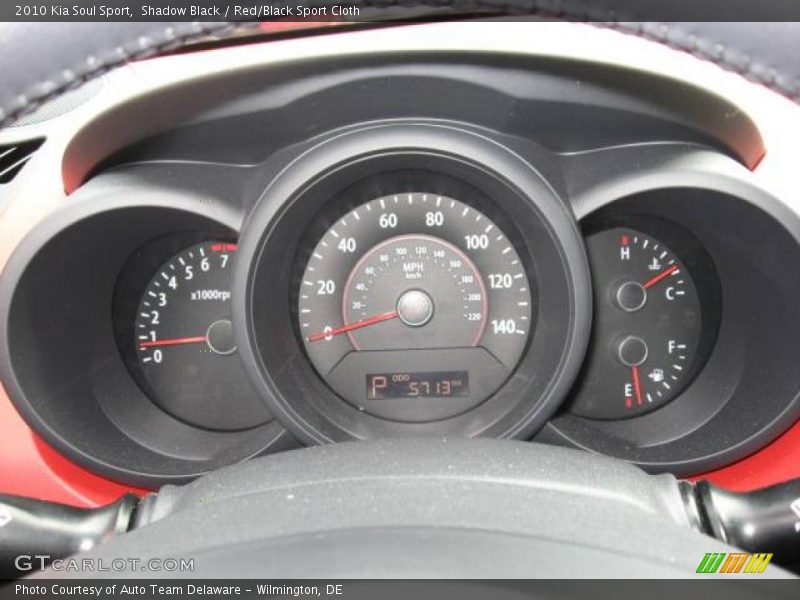 Shadow Black / Red/Black Sport Cloth 2010 Kia Soul Sport