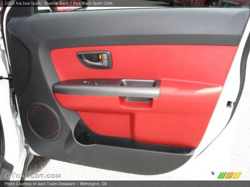 Shadow Black / Red/Black Sport Cloth 2010 Kia Soul Sport