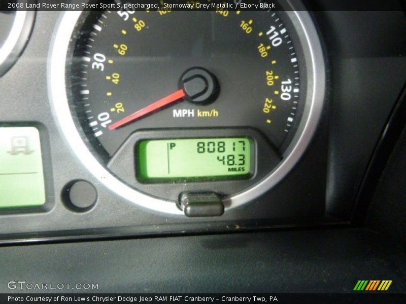 Stornoway Grey Metallic / Ebony Black 2008 Land Rover Range Rover Sport Supercharged