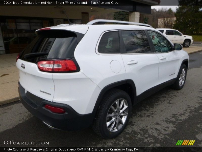 Bright White / Iceland - Black/Iceland Gray 2014 Jeep Cherokee Limited 4x4