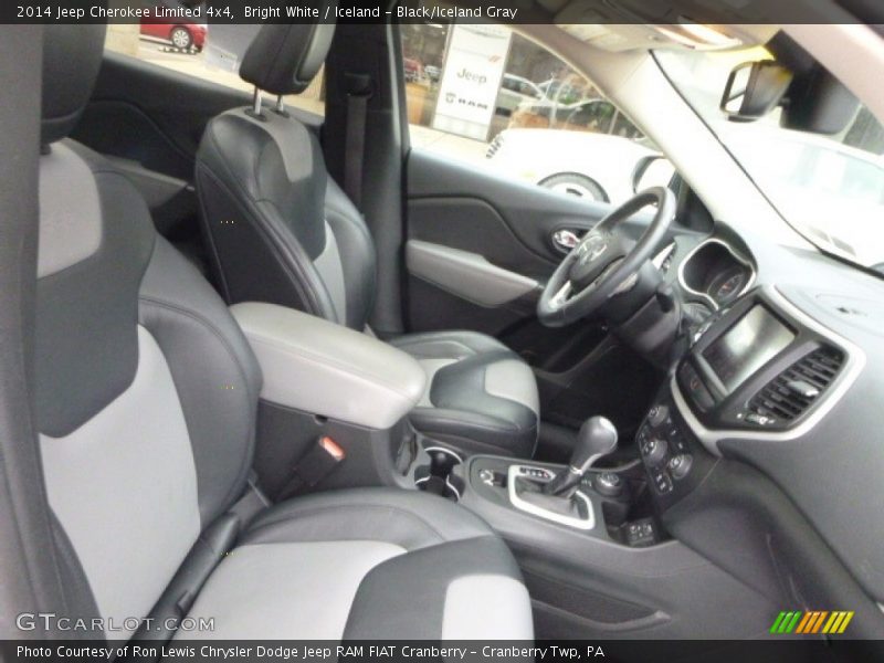Bright White / Iceland - Black/Iceland Gray 2014 Jeep Cherokee Limited 4x4