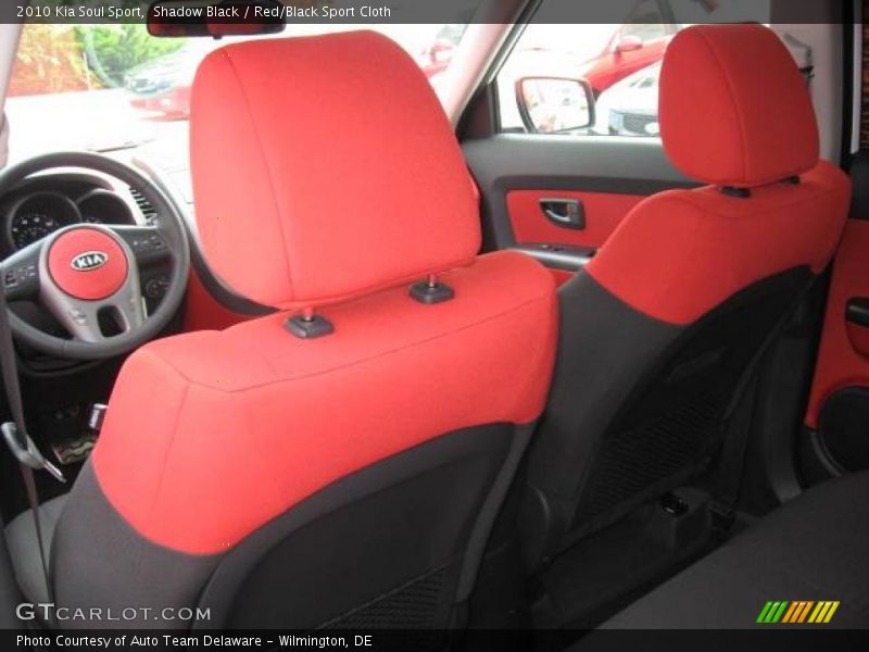 Shadow Black / Red/Black Sport Cloth 2010 Kia Soul Sport