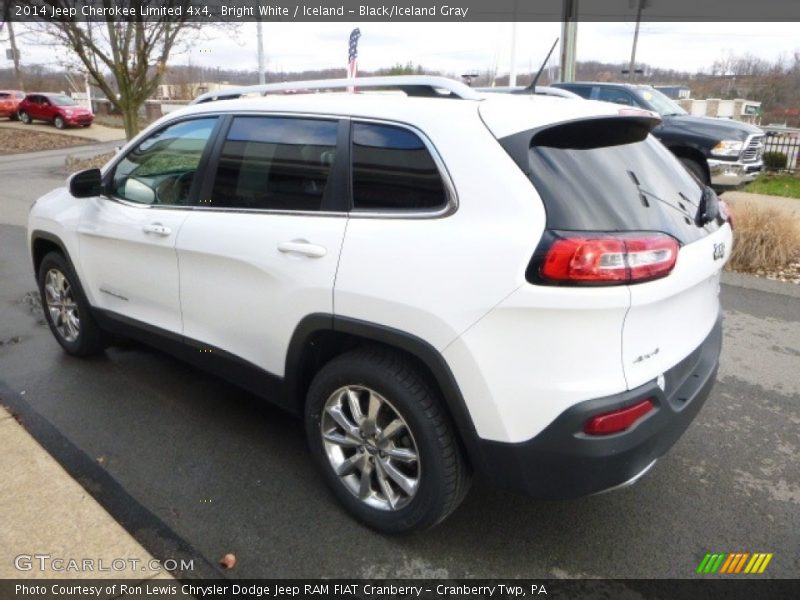 Bright White / Iceland - Black/Iceland Gray 2014 Jeep Cherokee Limited 4x4