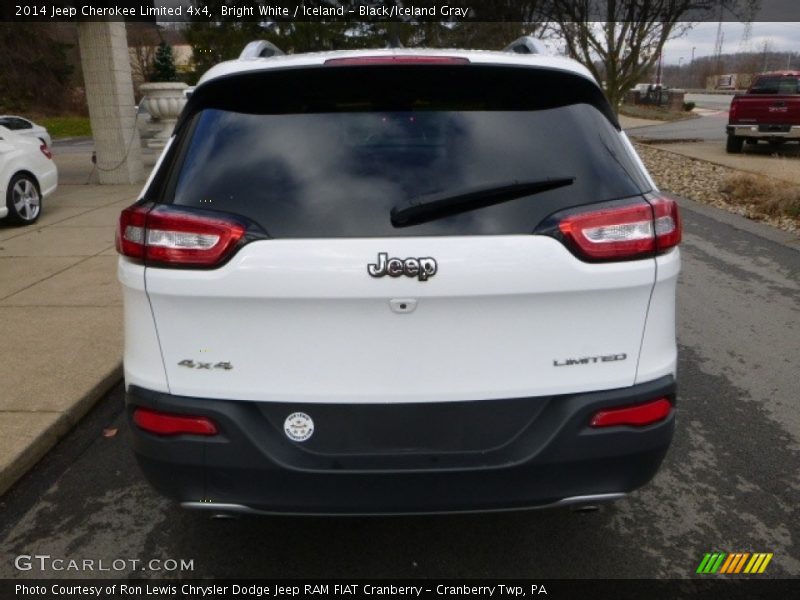 Bright White / Iceland - Black/Iceland Gray 2014 Jeep Cherokee Limited 4x4