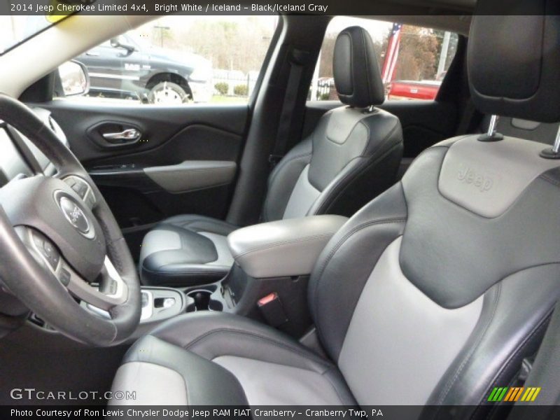 Bright White / Iceland - Black/Iceland Gray 2014 Jeep Cherokee Limited 4x4