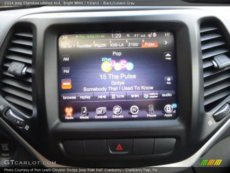 Bright White / Iceland - Black/Iceland Gray 2014 Jeep Cherokee Limited 4x4