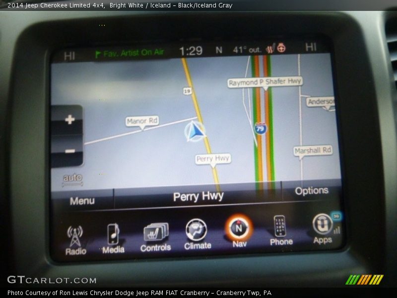 Bright White / Iceland - Black/Iceland Gray 2014 Jeep Cherokee Limited 4x4