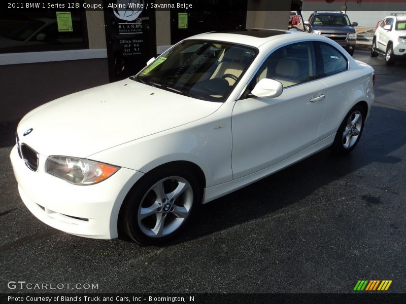 Alpine White / Savanna Beige 2011 BMW 1 Series 128i Coupe
