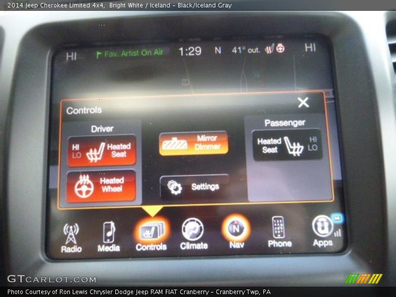 Bright White / Iceland - Black/Iceland Gray 2014 Jeep Cherokee Limited 4x4