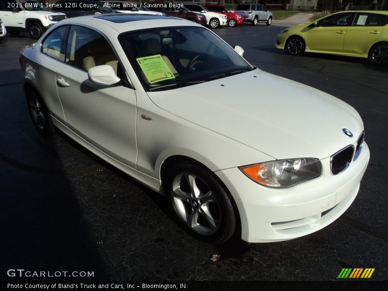 Alpine White / Savanna Beige 2011 BMW 1 Series 128i Coupe