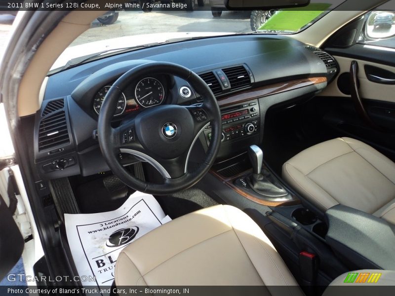 Alpine White / Savanna Beige 2011 BMW 1 Series 128i Coupe