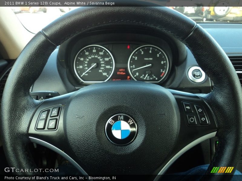 Alpine White / Savanna Beige 2011 BMW 1 Series 128i Coupe