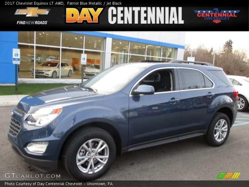 Patriot Blue Metallic / Jet Black 2017 Chevrolet Equinox LT AWD