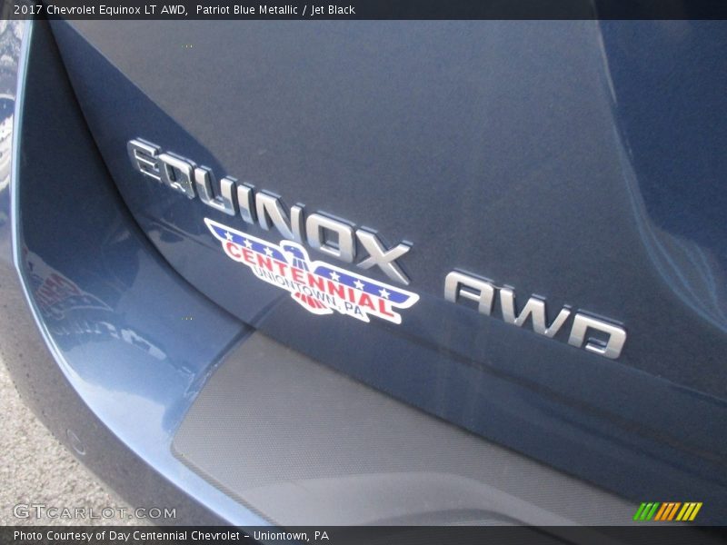 Patriot Blue Metallic / Jet Black 2017 Chevrolet Equinox LT AWD