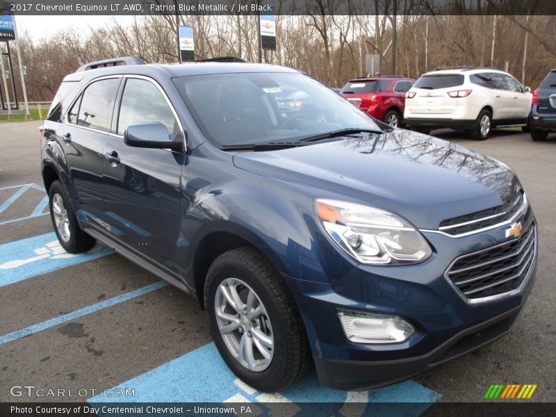 Patriot Blue Metallic / Jet Black 2017 Chevrolet Equinox LT AWD