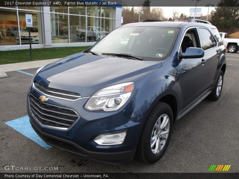 Patriot Blue Metallic / Jet Black 2017 Chevrolet Equinox LT AWD