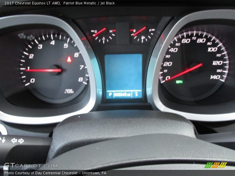 Patriot Blue Metallic / Jet Black 2017 Chevrolet Equinox LT AWD