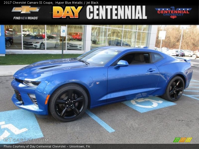 Hyper Blue Metallic / Jet Black 2017 Chevrolet Camaro SS Coupe