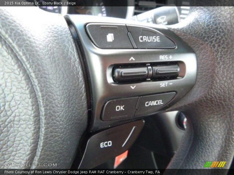 Ebony Black / Beige 2015 Kia Optima LX