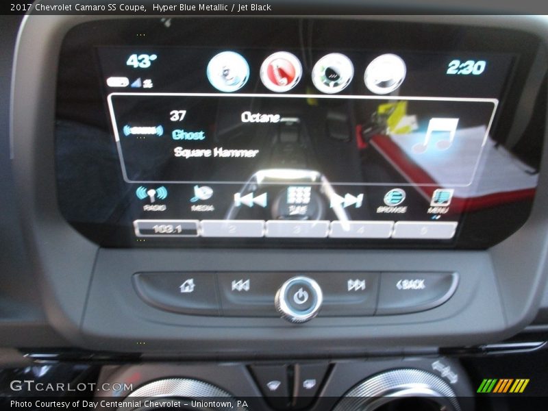 Hyper Blue Metallic / Jet Black 2017 Chevrolet Camaro SS Coupe