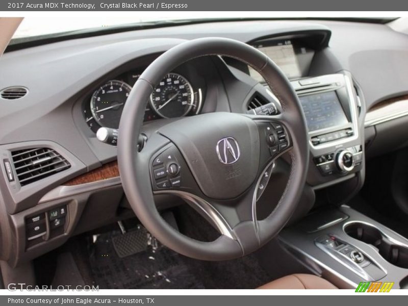 Crystal Black Pearl / Espresso 2017 Acura MDX Technology