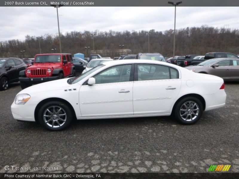 White Opal / Cocoa/Shale 2007 Buick Lucerne CXL