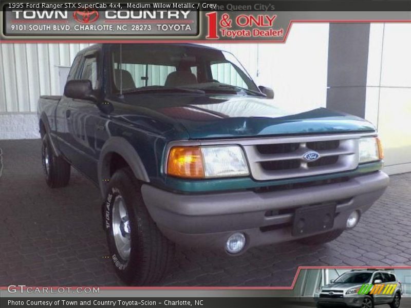 Medium Willow Metallic / Grey 1995 Ford Ranger STX SuperCab 4x4