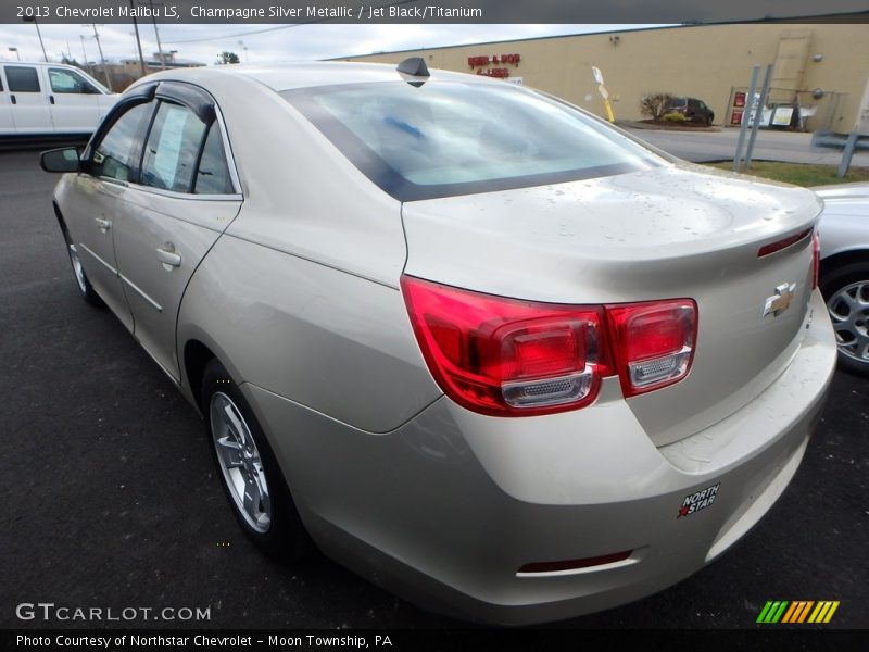 Champagne Silver Metallic / Jet Black/Titanium 2013 Chevrolet Malibu LS
