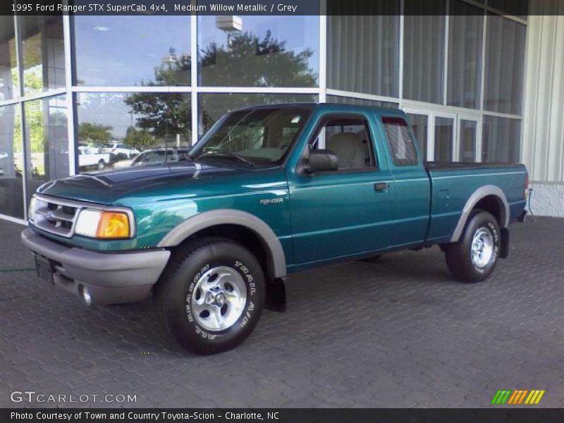 Medium Willow Metallic / Grey 1995 Ford Ranger STX SuperCab 4x4