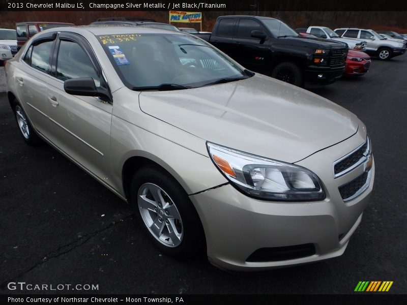 Champagne Silver Metallic / Jet Black/Titanium 2013 Chevrolet Malibu LS