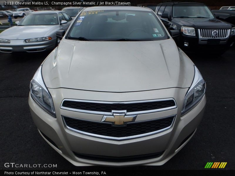 Champagne Silver Metallic / Jet Black/Titanium 2013 Chevrolet Malibu LS