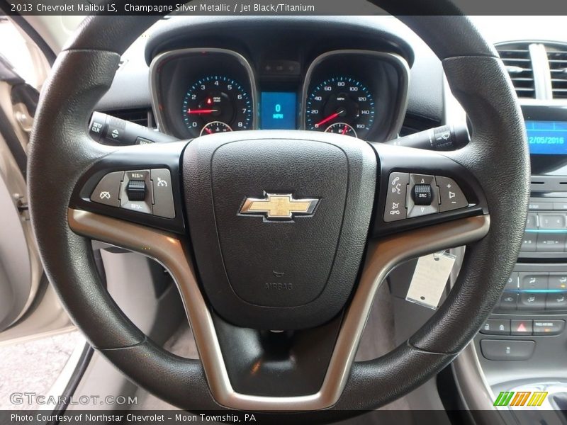 Champagne Silver Metallic / Jet Black/Titanium 2013 Chevrolet Malibu LS