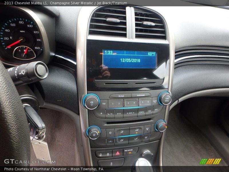 Champagne Silver Metallic / Jet Black/Titanium 2013 Chevrolet Malibu LS