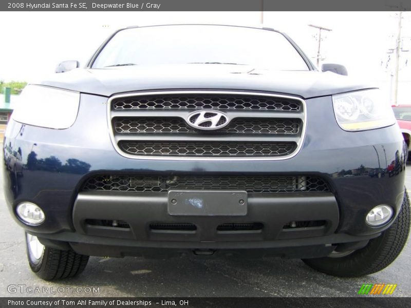 Deepwater Blue / Gray 2008 Hyundai Santa Fe SE