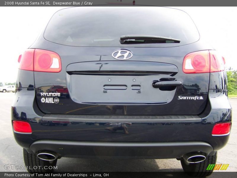 Deepwater Blue / Gray 2008 Hyundai Santa Fe SE
