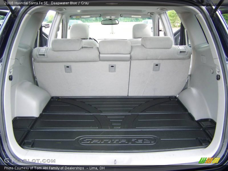 Deepwater Blue / Gray 2008 Hyundai Santa Fe SE