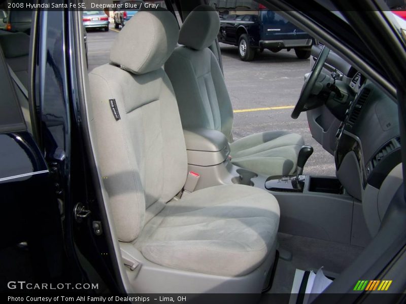 Deepwater Blue / Gray 2008 Hyundai Santa Fe SE
