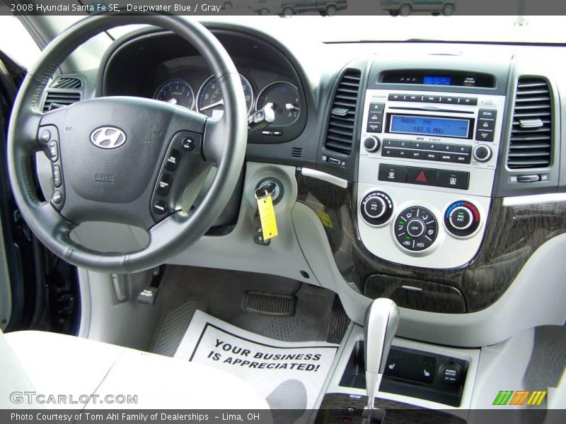 Deepwater Blue / Gray 2008 Hyundai Santa Fe SE