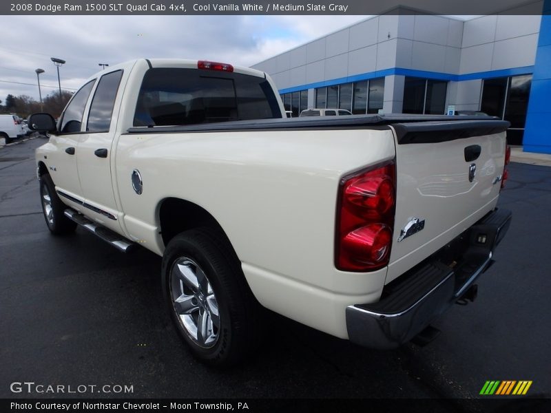 Cool Vanilla White / Medium Slate Gray 2008 Dodge Ram 1500 SLT Quad Cab 4x4