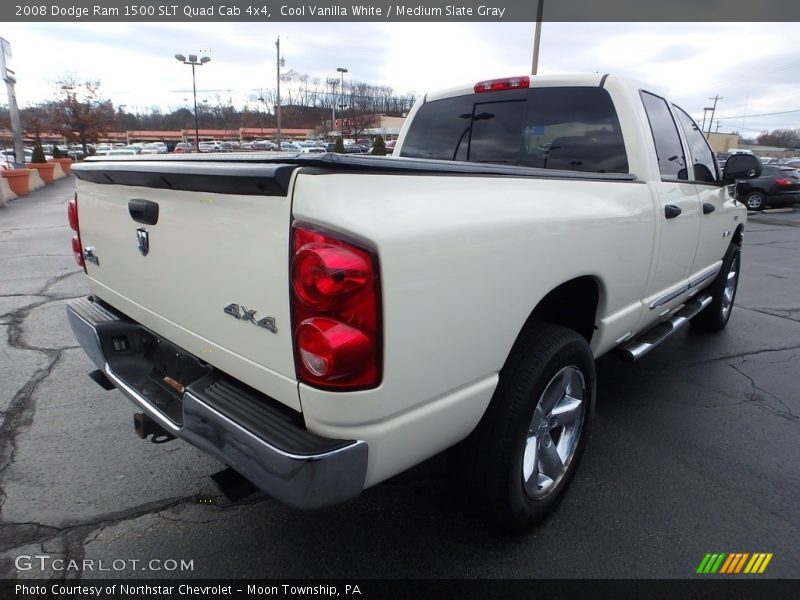 Cool Vanilla White / Medium Slate Gray 2008 Dodge Ram 1500 SLT Quad Cab 4x4