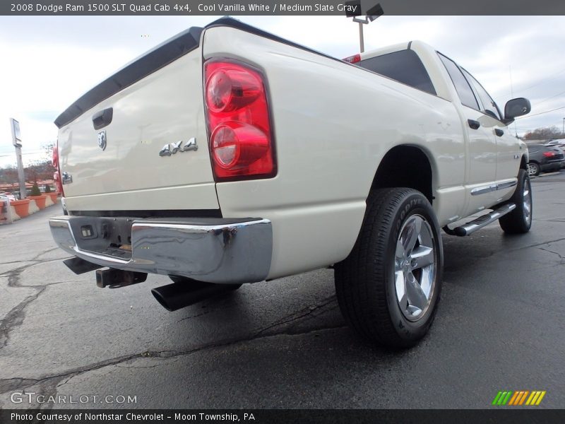 Cool Vanilla White / Medium Slate Gray 2008 Dodge Ram 1500 SLT Quad Cab 4x4