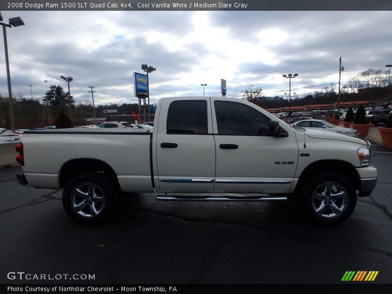 Cool Vanilla White / Medium Slate Gray 2008 Dodge Ram 1500 SLT Quad Cab 4x4