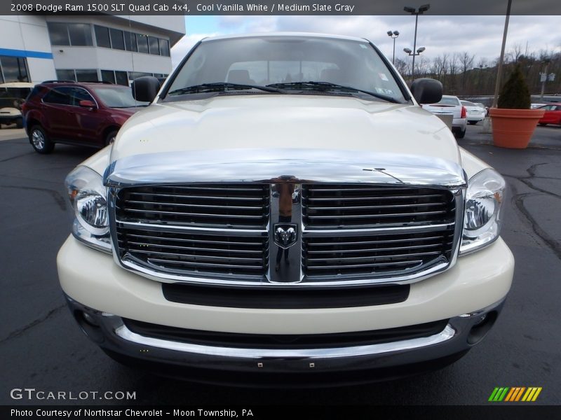 Cool Vanilla White / Medium Slate Gray 2008 Dodge Ram 1500 SLT Quad Cab 4x4
