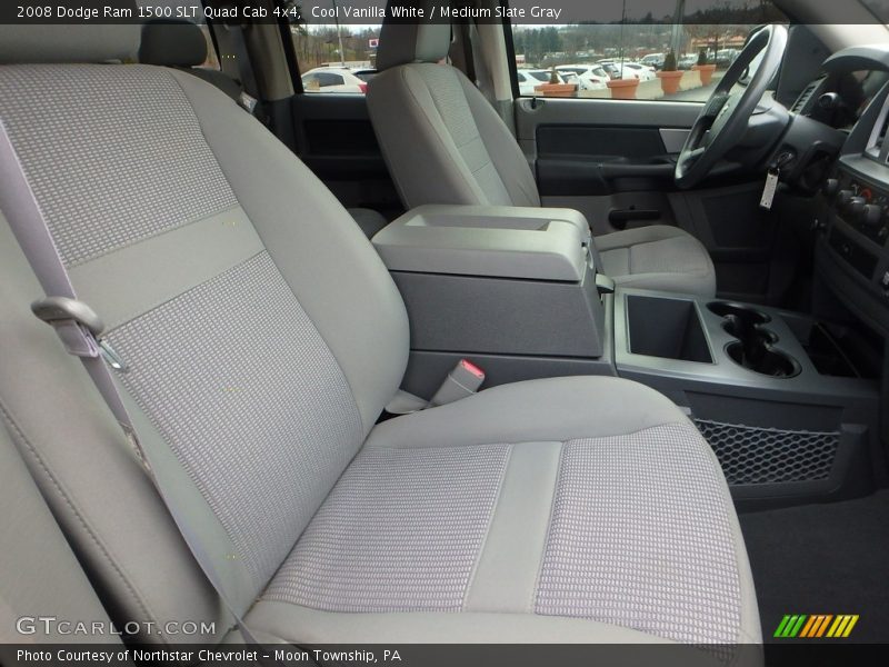 Cool Vanilla White / Medium Slate Gray 2008 Dodge Ram 1500 SLT Quad Cab 4x4